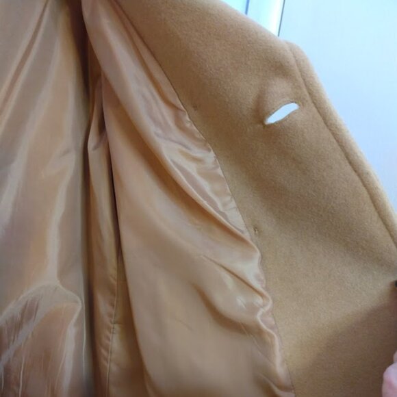 London Fog Wool Blend Double Breasted Pea Coat Women Plus Sz 3X** Camel Tan - Picture 6 of 16